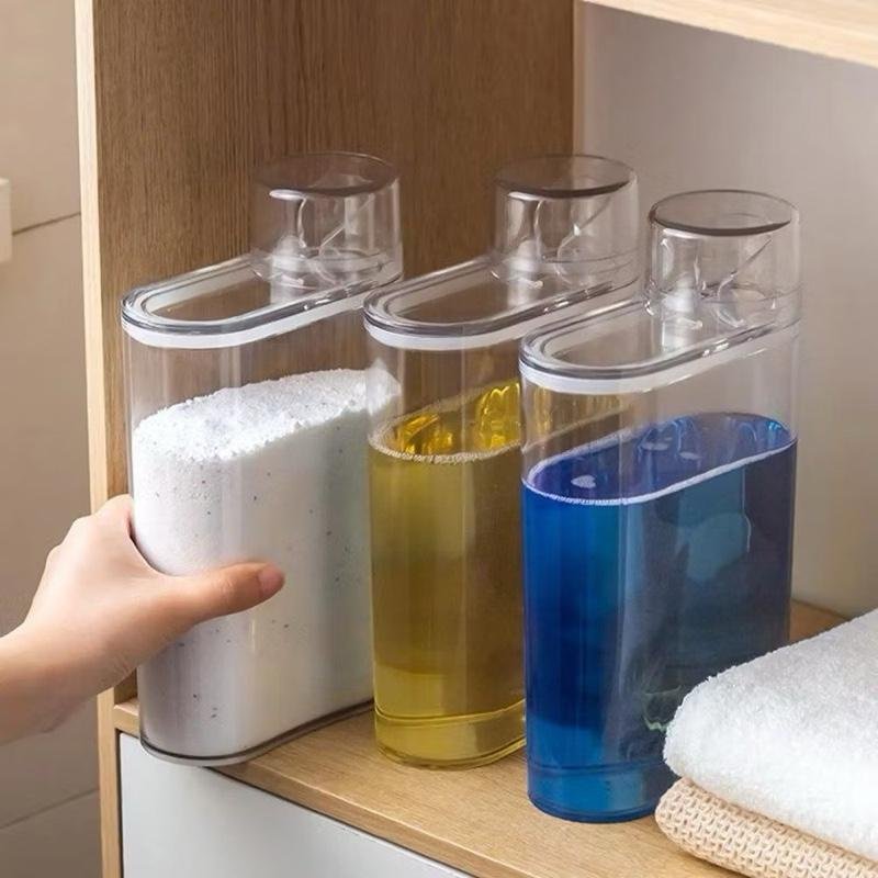 Dispenser Multiuso 1200ml Ou 2 Litros Porta Sabão Líquido ou em Pó Lava Roupas Amaciante Limpeza Detergente