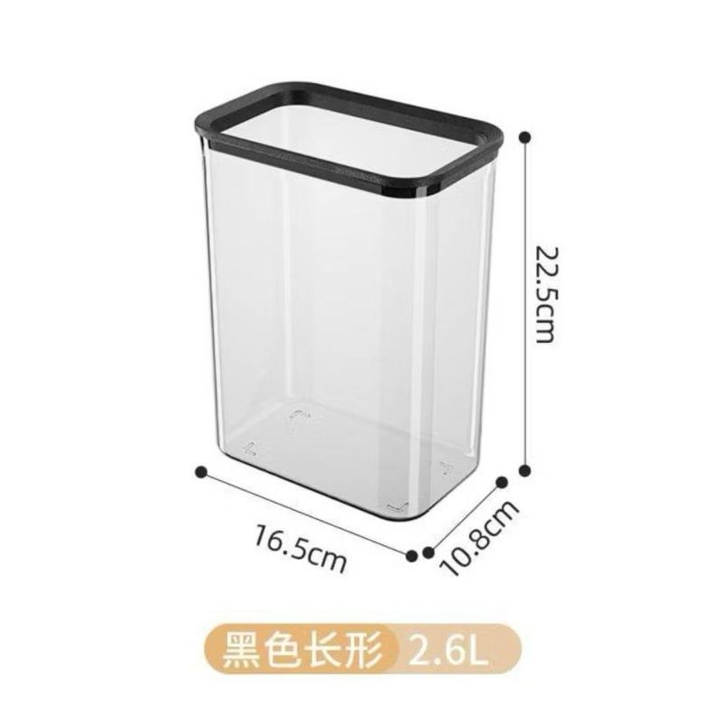 Kit 3 Potes Herméticos de Plástico Grandes 750ml 1700ml 2600ml Vedação Organizador de Alimentos Cozinha Porta Mantimento