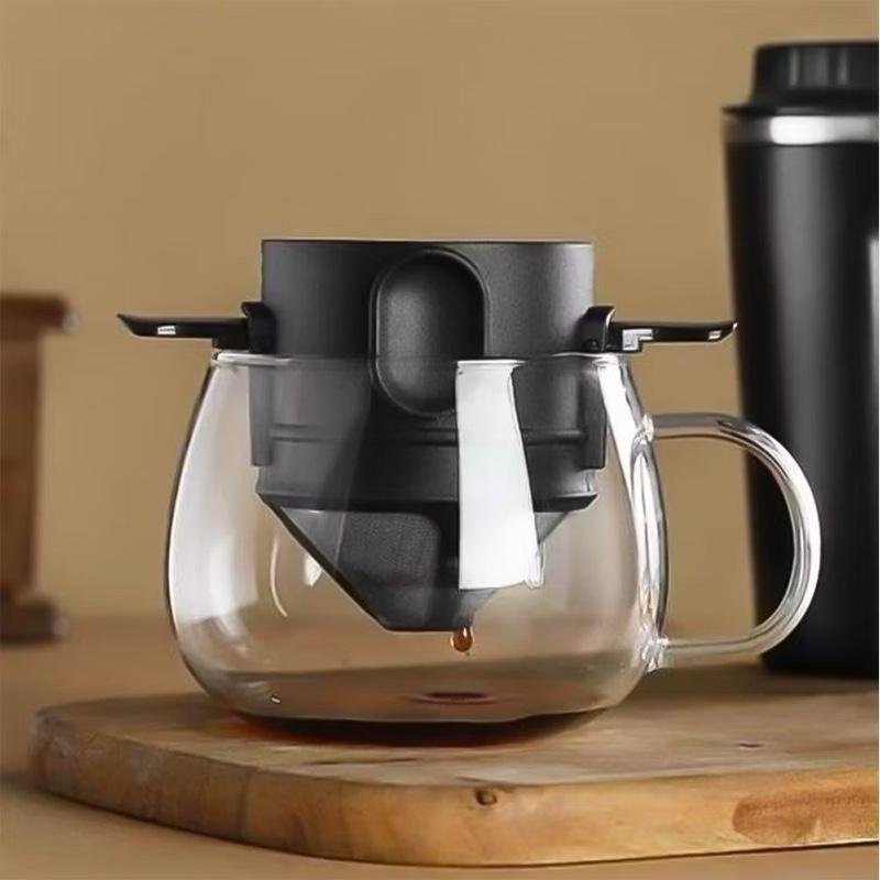 Mini Filtro Coador de Café Chá Portátil Reutilizável Com Suporte Dobrável Lavável Individual Cozinha