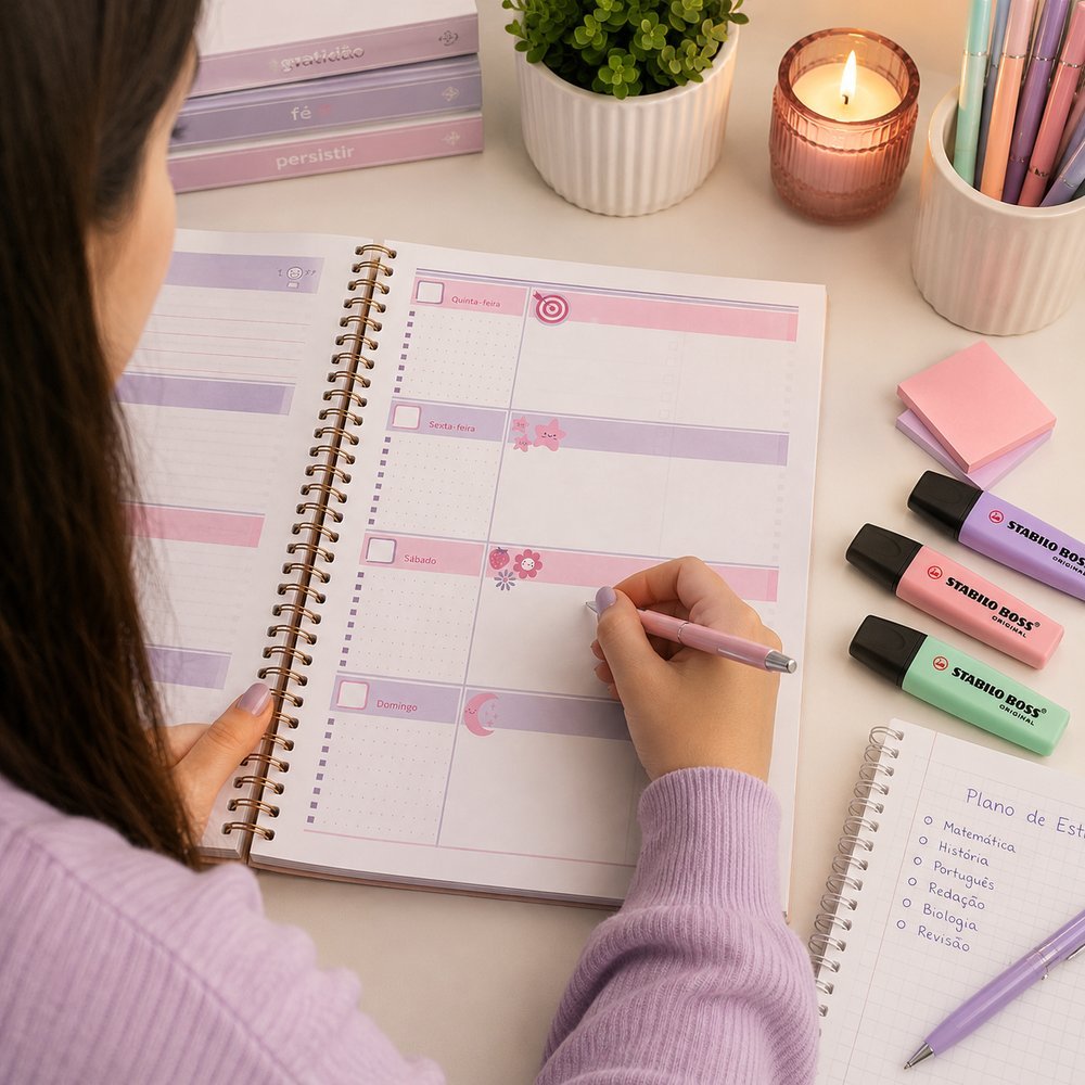 Cadernos Planner de Estudos - Sortida