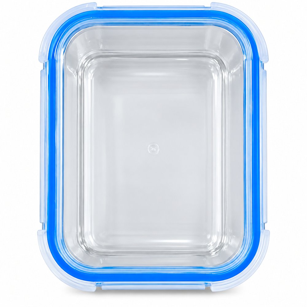 Pote Hermético Retangular de Vidro 640ml