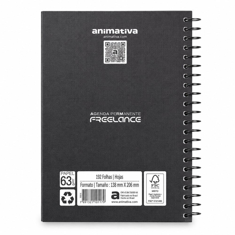 Caderno Anual de 2027 - Preto e Azul