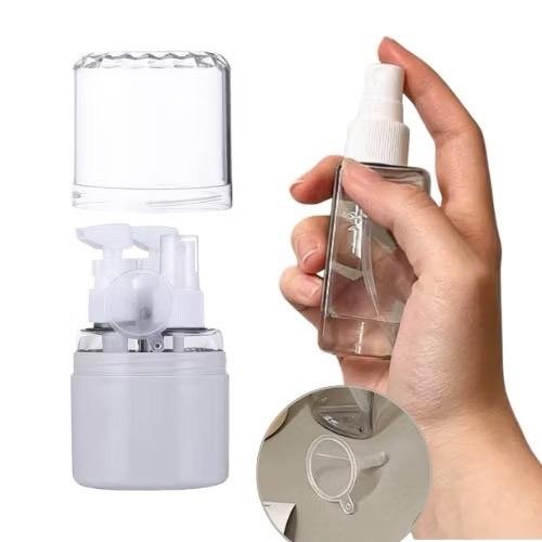 Kit 3 Frascos Spray Reutilizáveis com Funil Borrifador Para Armazenar Perfumes Aromatizantes Amostras Sabonetes Álcool