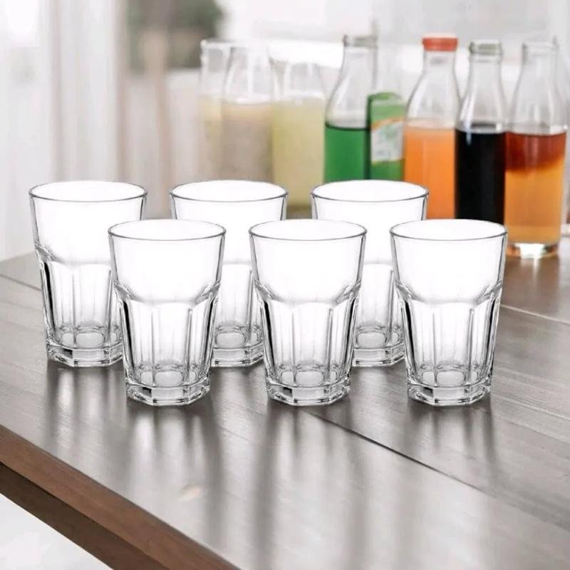 Kit 3 Copos De Vidro 350ml Bebidas Sucos Naturais Refrigerantes Água Vitaminas Drinks Coquetéis