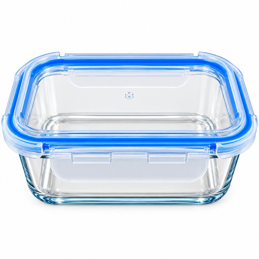 Pote Hermético Retangular de Vidro 1040ml