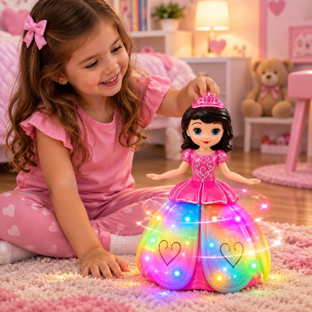 Princesa Bate e Volta com Luz e Som - Rosa