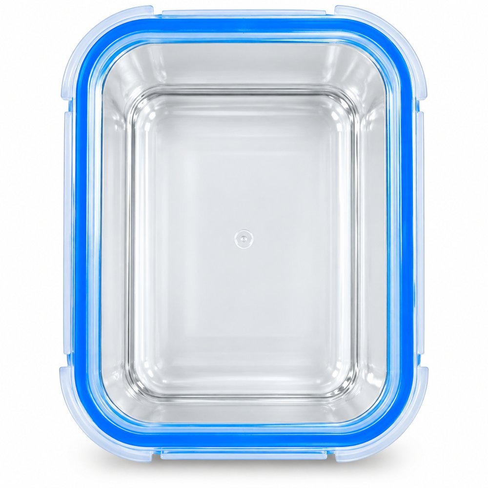 Pote Hermético Retangular de Vidro 1040ml
