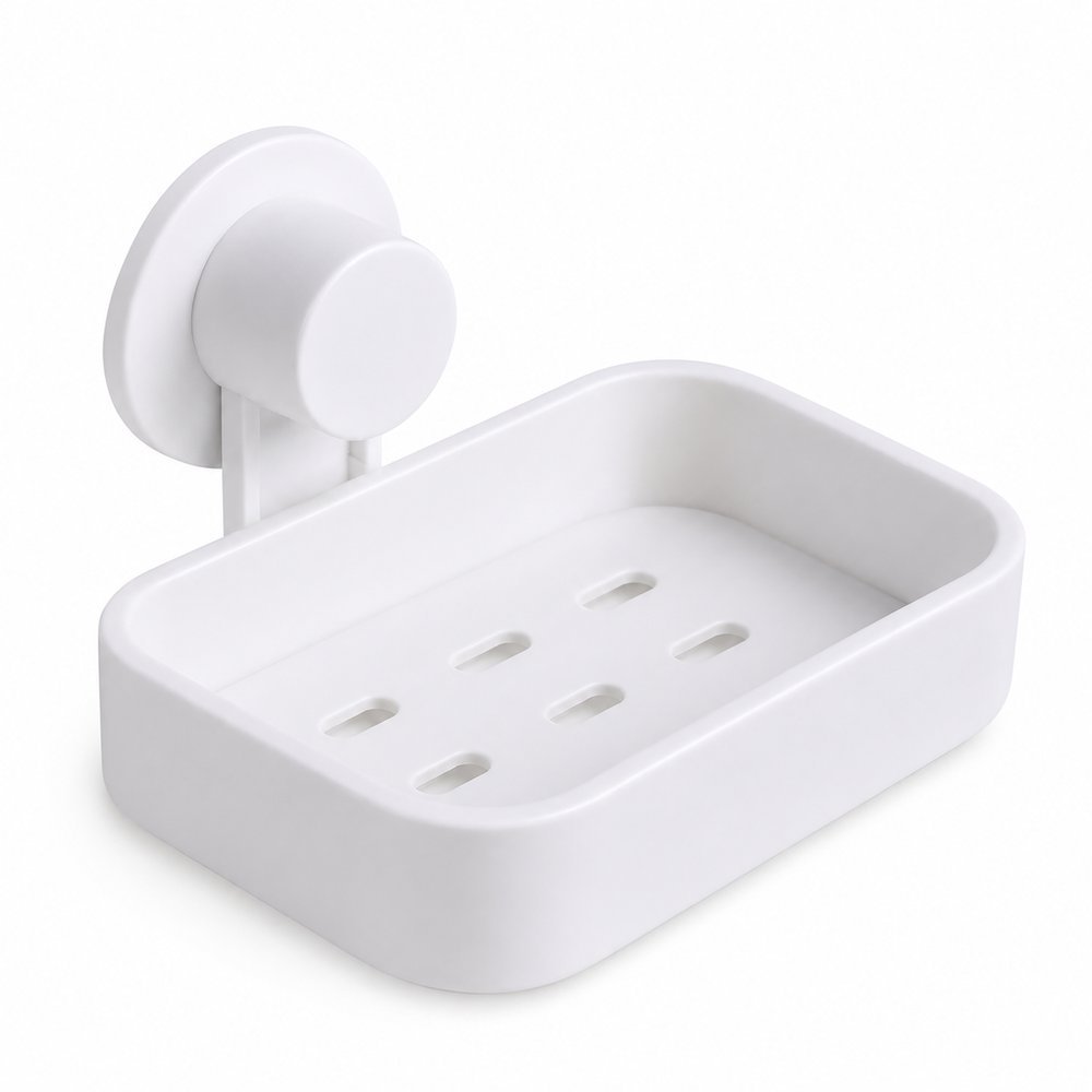 Suporte Para Sabonete com Ventosa Adesiva - Branca