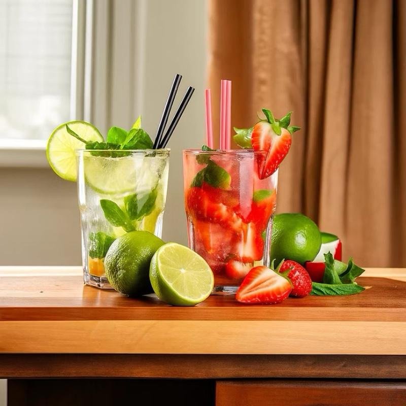 Kit 3 Copos De Vidro 350ml Bebidas Sucos Naturais Refrigerantes Água Vitaminas Drinks Coquetéis