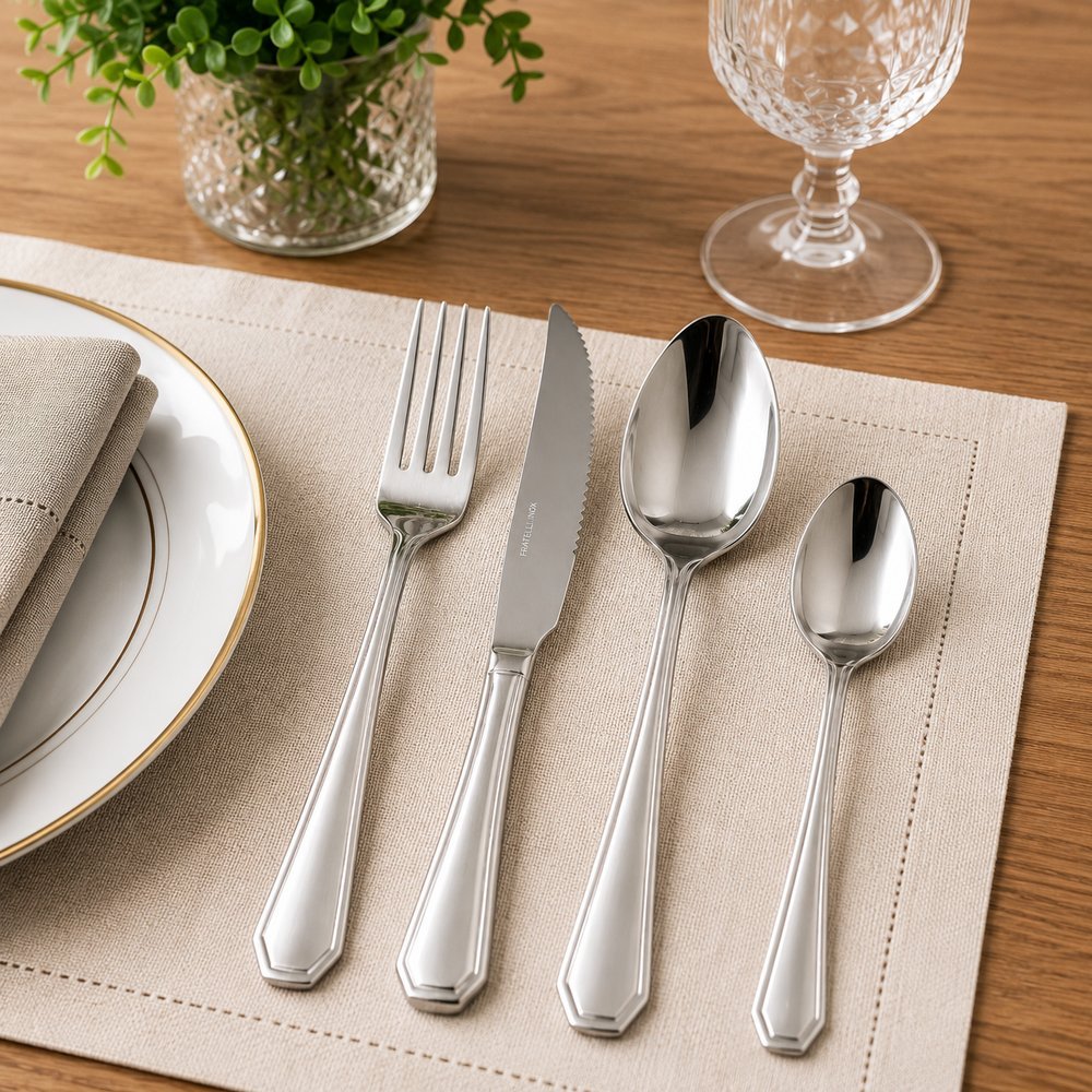 Conjunto de Talheres com 16 Peças em Inox