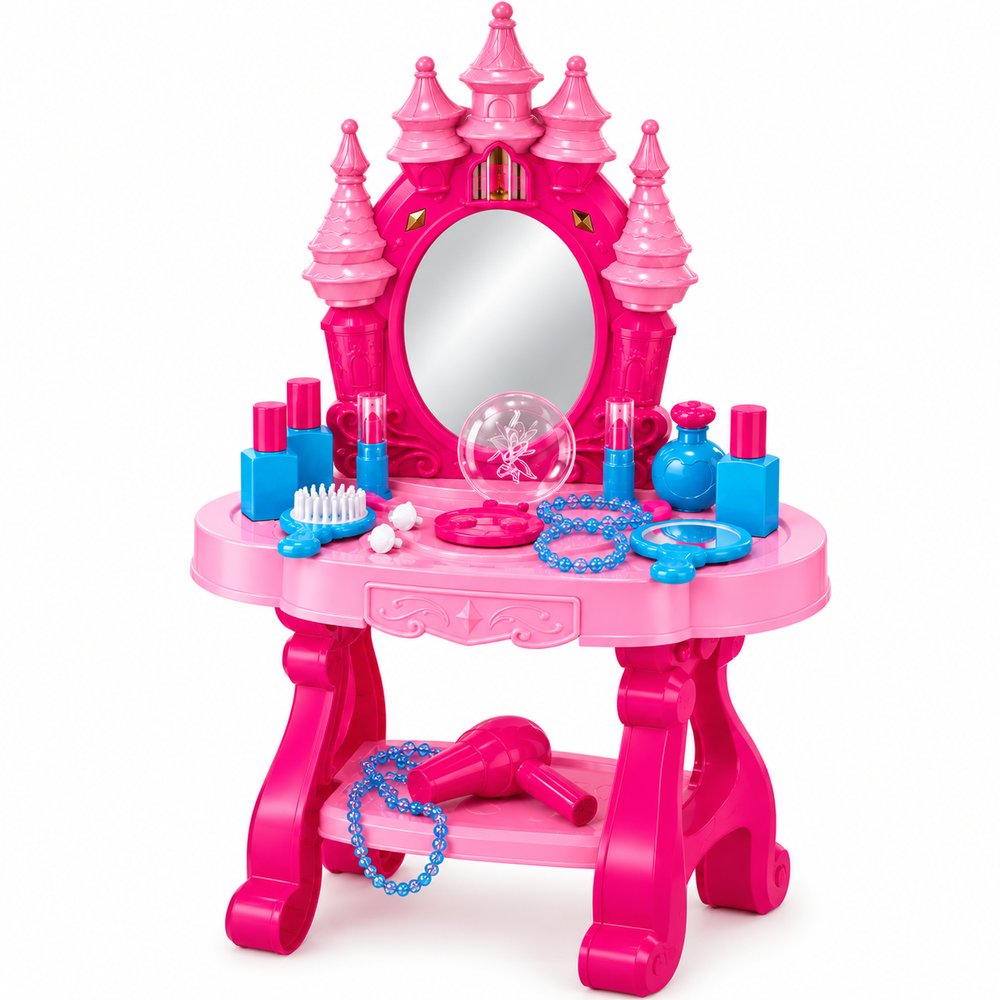 Camarim Castelo Infantil com Som, Luz e 20 Peças - Rosa