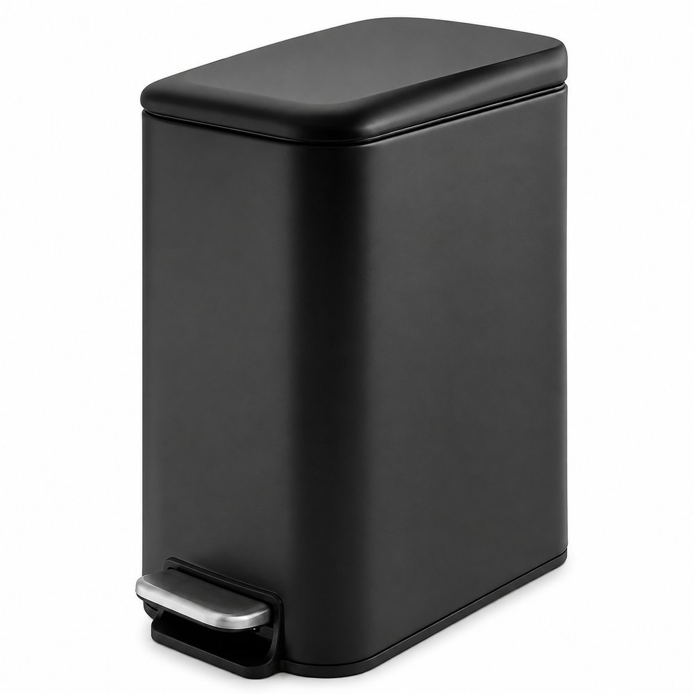 Lixeira com Pedal Linea Matte 5 Litros - Preto Fosco