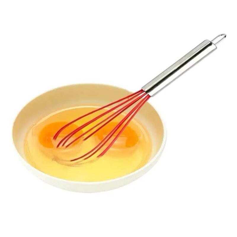 Kit 5 Peças Utensílios de Cozinha em Silicone Pincel Batedor de ovos Fuê Espátula Sortido