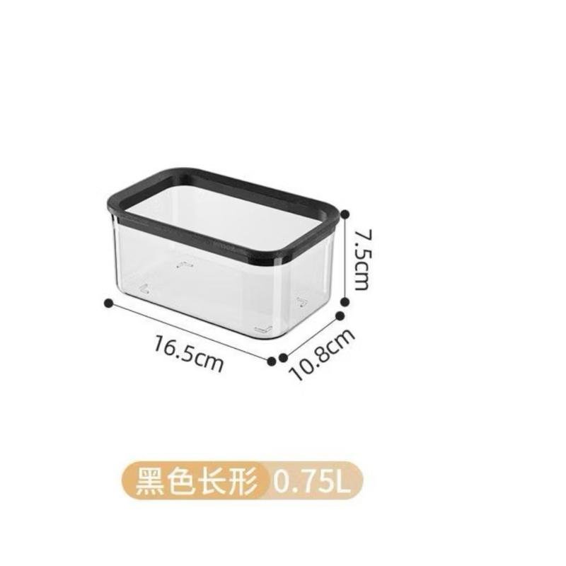 Kit 3 Potes Herméticos de Plástico Grandes 750ml 1700ml 2600ml Vedação Organizador de Alimentos Cozinha Porta Mantimento