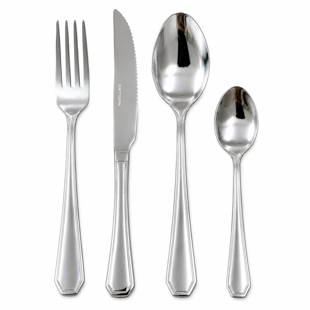 Conjunto de Talheres com 16 Peças em Inox