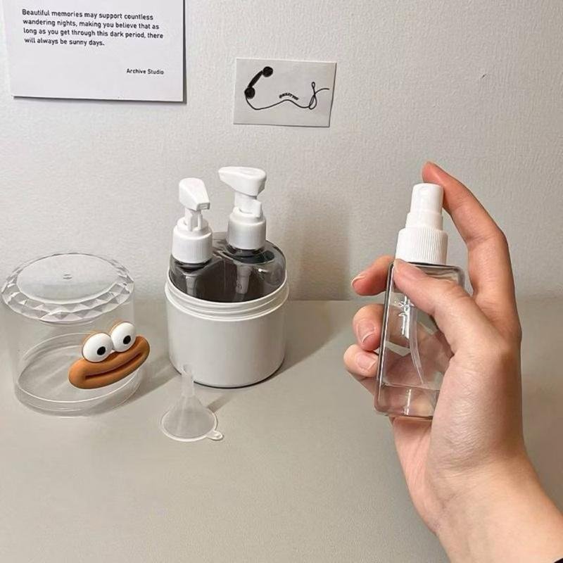 Kit 3 Frascos Spray Reutilizáveis com Funil Borrifador Para Armazenar Perfumes Aromatizantes Amostras Sabonetes Álcool