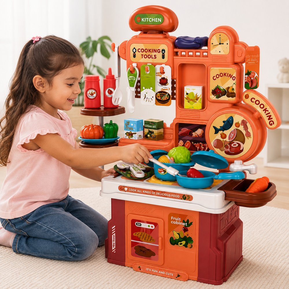Kit Cozinha Infantil Completa com Acessórios 46 Peças