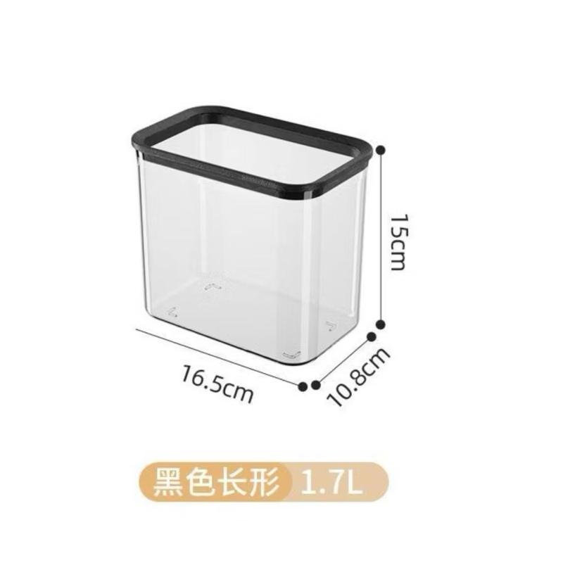 Kit 3 Potes Herméticos de Plástico Grandes 750ml 1700ml 2600ml Vedação Organizador de Alimentos Cozinha Porta Mantimento
