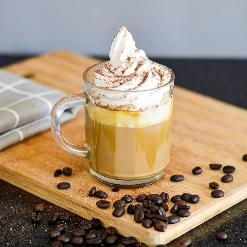 Conjunto Jogo 6 Unidades Xícaras Canecas Vidro Carmine Café Chá Leite Cappuccino 245ml